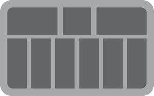 HS035I004BO 35 mm Half-Size Schaumstoffeinlage mit 9 Fächern