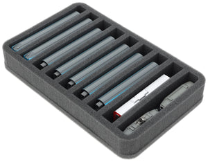 HS040A042 foam tray N Gauge - vertical - 9 slots for model railway locomotives, wagons and vehicles