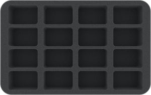 HS040BF05BO Bandeja de espuma de 40 mm de tamaño medio con 16 ranuras