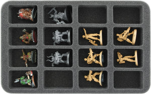 HS040BF05BO Plateau en mousse de 40 mm Half-Size avec 16 compartiments