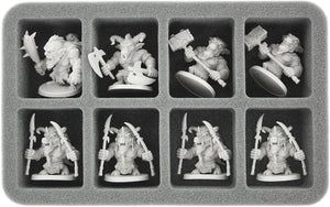 HS050A020 50 mm Schaumstoffeinlage für Miniaturen im Maßstab 1:100 (15 mm) - 8 Fächer