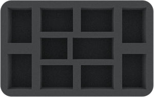 HS050A085 Bandeja de espuma Feldherr para Warcaster: Neo-Mechanika - 10 miniaturas de base pequeña / mediana