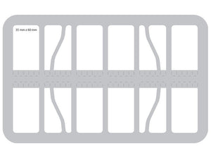 HS050WH20 Vassoio per figure a mezza misura da 50 mm con 16 fessure