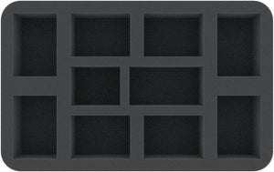 HS050WHH08 Bandeja de espuma de 50 mm de tamaño medio para 10 figuras Warhammer