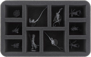 HS060A014 Feldherr 60 mm Schaumstoffeinlage für Warcry – 10 Miniaturen