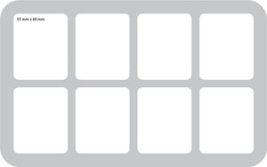 HS060BF02BO Plateau en mousse pour figurines demi-taille avec 8 grandes découpes