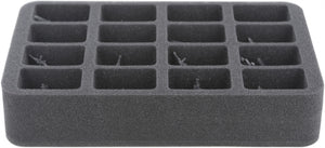 HS060BF05BO Plateau en mousse 60 mm Half-Size avec 16 compartiments