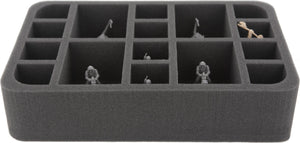 HS060IA04 Vassoio in schiuma da 60 mm con 16 fessure per Star Wars Imperial Assault Miniatures