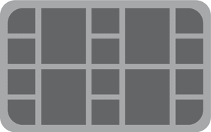 HS060SD03 60 mm Half-Size Schaumstoff für 16 Super Dungeon Explore Figuren