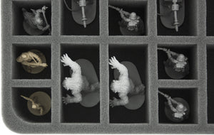 HS060IA05 Plateau en mousse de 60 mm avec 18 fentes pour les Miniatures Star Wars Imperial Assault.