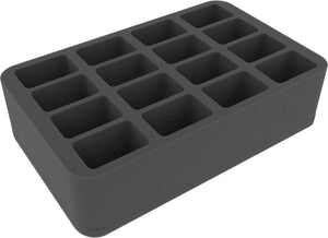 HS070BF05BO 70 mm half-size Figure Foam Tray with 16 slots