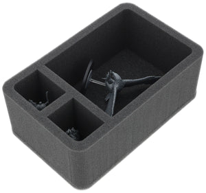 HS100A021 Feldherr Schaumstoffeinlage für Middle-Earth Tabletop-Strategiespiel - 3 Fächer