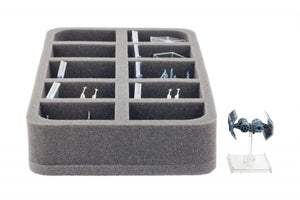 HSBE050BO Schaumstoffeinlage für 10 Star Wars X-WING Raumschiffe mit Base