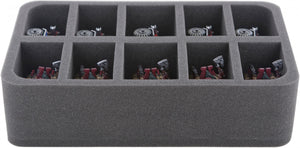 HSBE070BO Vassoio in schiuma Half-Size con 10 scomparti