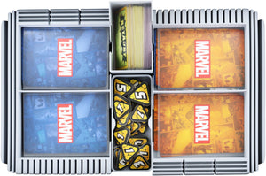 Feldherr Half-Size Case 50 + Organizer Insert Trays + Dashboard für Marvel Champions: Das Kartenspiel - Karten + Spielmaterial