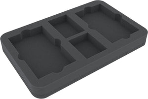 HSDS030BO 30 mm Half-Size foam tray with 4 compartments