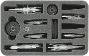 HSHB045BO 45 mm Half-Size Schaumstoff für Dropfleet Commander - PHR Kreuzer und Fregatten + GRATIS Dose für Stöpsel