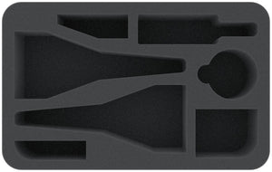 HS060DF08 Vassoio in schiuma di 60 mm di dimensioni dimezzate per Dropfleet Commander - PHR Battleships and Cruiser