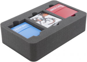 HSJM070BO Bandeja de espuma Half-Size de 70 mm con 3 compartimentos