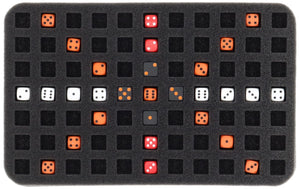 HSLN025BO 25 mm Half-Size vassoio in gommapiuma 25 mm Half-Size con 77 scomparti