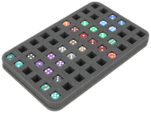 HSMA025BO 25 mm mezzo vassoio di schiuma 54 aperture quadrate