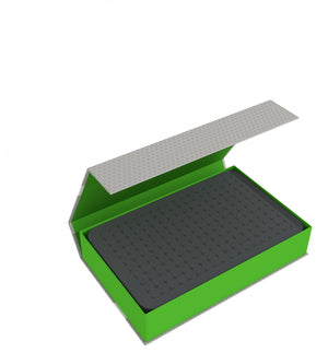 Feldherr Magnetic Box verde con 40 mm de espuma de pick and pluck para proyectos personalizados