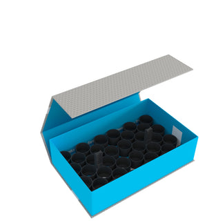 Feldherr Magnetbox blau für 36 Citadel Farbtöpfchen (18 ml / 24 ml)