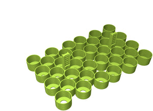 Feldherr Magnetbox blau für 36 Citadel Farbtöpfchen (18 ml / 24 ml)