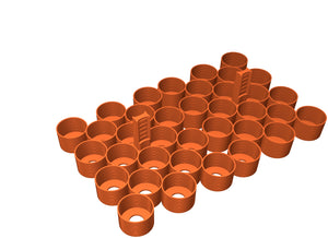 Feldherr Magnetbox blau für 36 Citadel Farbtöpfchen (18 ml / 24 ml)