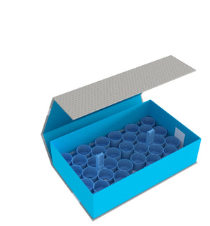 Feldherr Magnetbox blau für 36 Citadel Farbtöpfchen (18 ml / 24 ml)
