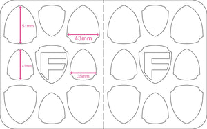 Feldherr Supporter - 18 pezzi di schiuma - autoadesivo