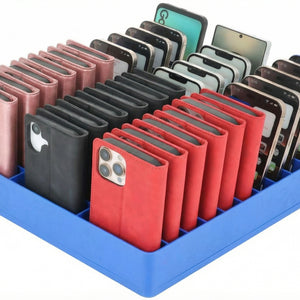 Feldherr Klassensatz Handyparkplatz XL für Schulen und Ausbildungsbetriebe - 33 Fächer für große Smartphones und Klapphüllen