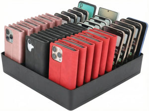 Feldherr Klassensatz Handyparkplatz XL für Schulen und Ausbildungsbetriebe - 33 Fächer für große Smartphones und Klapphüllen