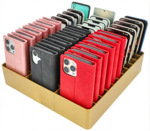 Feldherr Klassensatz Handyparkplatz XL für Schulen und Ausbildungsbetriebe - 33 Fächer für große Smartphones und Klapphüllen