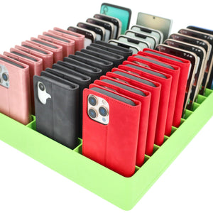 Feldherr Klassensatz Handyparkplatz XL für Schulen und Ausbildungsbetriebe - 33 Fächer für große Smartphones und Klapphüllen