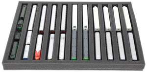 IU030A001 Inserto de espuma Feldherr para maquetas de trenes - escala Z - 11 compartimentos - para almacenamiento horizontal