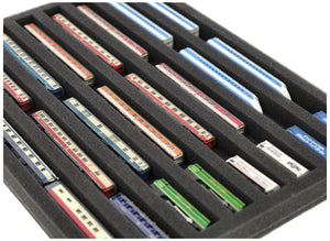 IU030A002 Feldherr insert en mousse pour modélisme ferroviaire - échelle Z - 8 compartiments - pour stockage horizontal