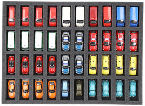 IU035A001 Inserto in schiuma per modellini di auto 1:87 - 40 scomparti