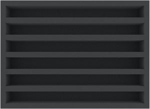 IU050A002 Inserto de espuma Feldherr para maquetas de trenes - escala TT - 6 compartimentos - para almacenamiento vertical