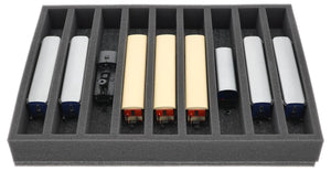 IU050A003 Inserto in schiuma Feldherr per modellismo ferroviario - Scala H0e - 9 scomparti - per lo stoccaggio in verticale