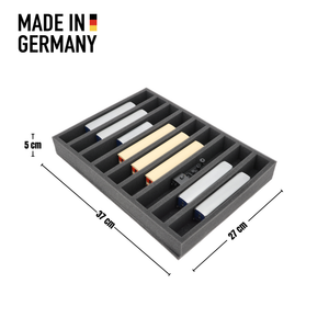IU050A003 Inserto in schiuma Feldherr per modellismo ferroviario - Scala H0e - 9 scomparti - per lo stoccaggio in verticale
