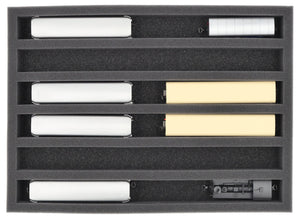 IU050A004 Inserto in schiuma Feldherr per modellismo ferroviario - Scala H0e - 6 scomparti - per lo stoccaggio in verticale