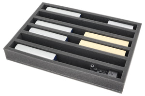 IU050A004 Inserto in schiuma Feldherr per modellismo ferroviario - Scala H0e - 6 scomparti - per lo stoccaggio in verticale