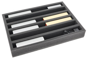 IU050A004 Inserto in schiuma Feldherr per modellismo ferroviario - Scala H0e - 6 scomparti - per lo stoccaggio in verticale