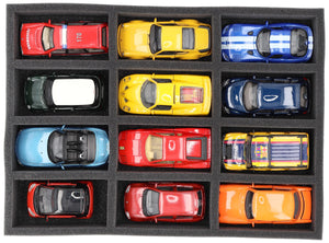 IU055A001 Inserto in schiuma per modellini di auto 1:43 - 12 scomparti