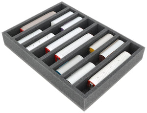 IU055A003 Inserto de espuma Feldherr para maquetas de trenes - escala H0m - 8 compartimentos - para almacenamiento vertical