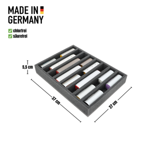 IU055A003 Inserto de espuma Feldherr para maquetas de trenes - escala H0m - 8 compartimentos - para almacenamiento vertical