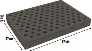 IUMFMB050 PU Foam Insert with 100 Round Through-Holes, 17 mm Diameter