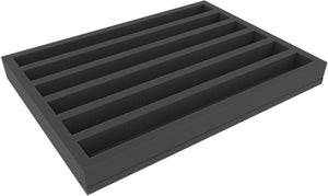 IUMFNR035BO 370 mm x 270 mm x 35 mm foam tray with 6 compartments