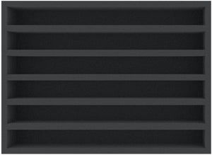 IUMFPE055BO 370 mm x 270 mm x 55 mm foam tray with 6 compartments
